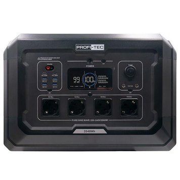 Портативна зарядна станція PROFI-TEC PPS2500 LiFePO₄ (2500 Вт / макс 5000В батарея 2048 Вт&sdot;год) 2829557419 фото